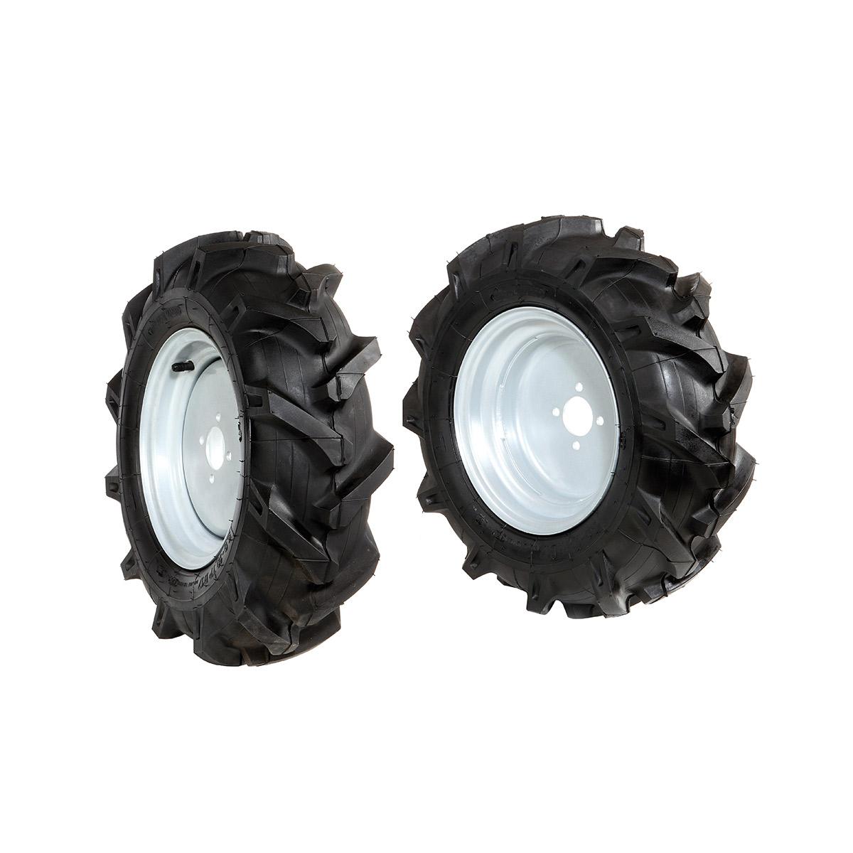 Tyred wheels Pair of tyred wheels 4.00x10" - Fixed disc_1 | Bertolini