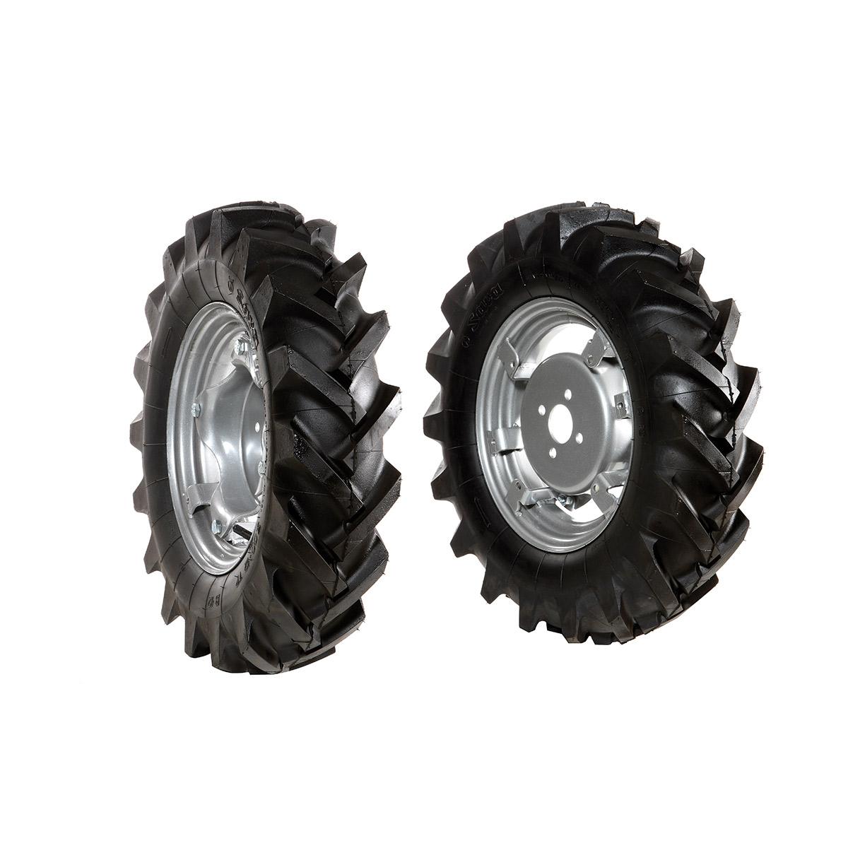Tyred wheels Pair of tyred wheels 5.00x12" - Adjustable disc_1 | Bertolini