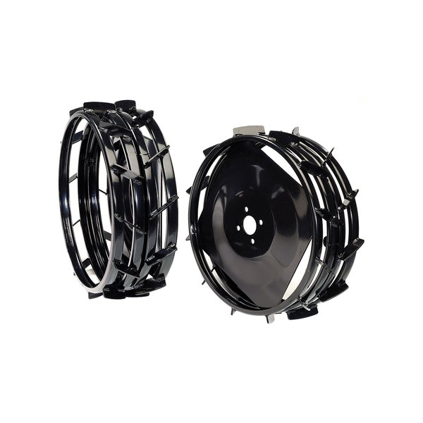 Pair of metal wheels Ø 410 mm with width adjustment ring