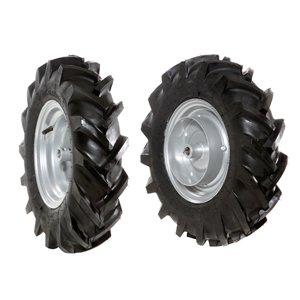 Pair of tyred wheels 4.00x8 - Fixed disc, Quickfit coupling - 6920 9020A Pair of tyred wheels 4.00x8 - Fixed disc, Quickfit coupling - 6920 9020A