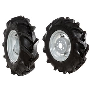 Pair of tyred wheels 6.5/80x12" - Adjustable disc