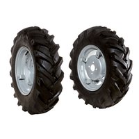 Pair of tyred wheels 6.5/ 80x15"